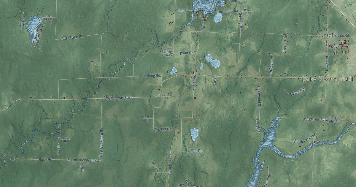 Map of Lake, Price County, Wisconsin in 2026
