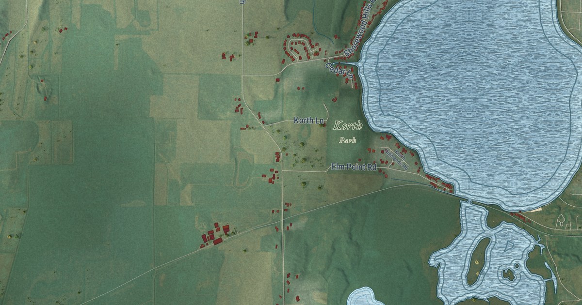 Map of the Town of Lake Mills, Wisconsin in 2026
