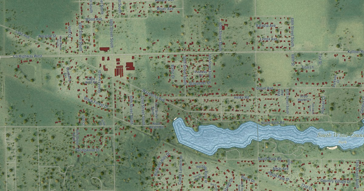Map of Lake Wazeecha, Wisconsin in 2026