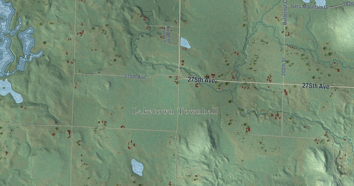 Map of Laketown, Wisconsin in 2026