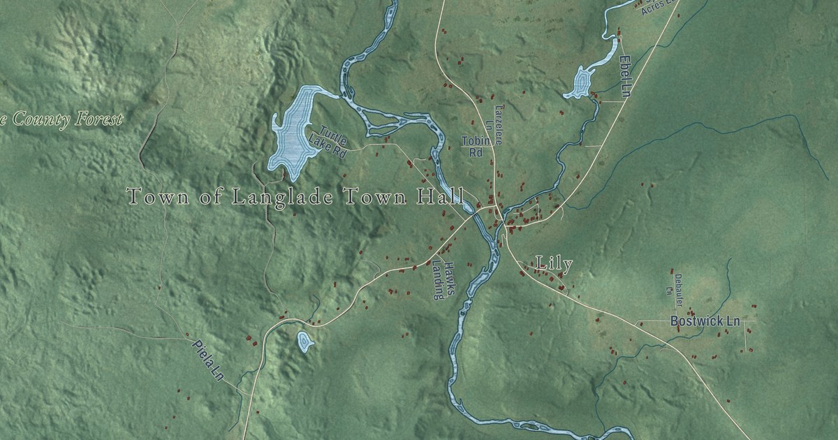 Map of Langlade, Wisconsin in 2026