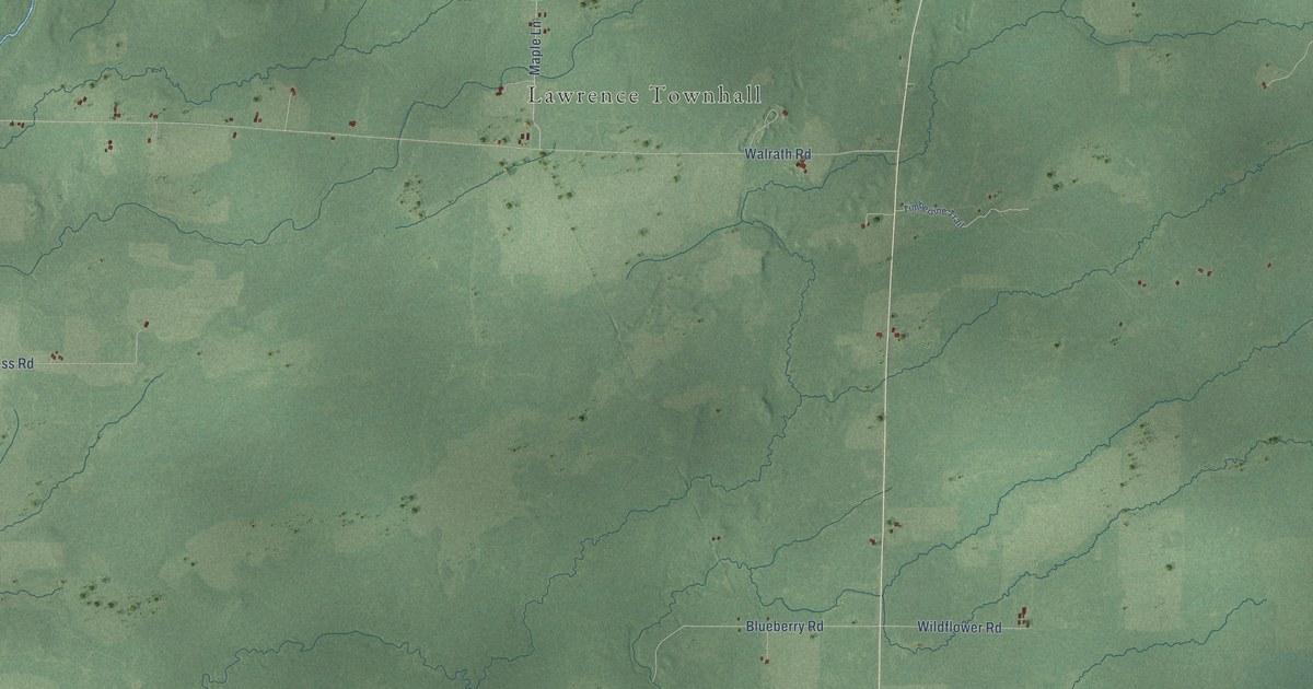 Map of Lawrence, Rusk County, Wisconsin in 2026