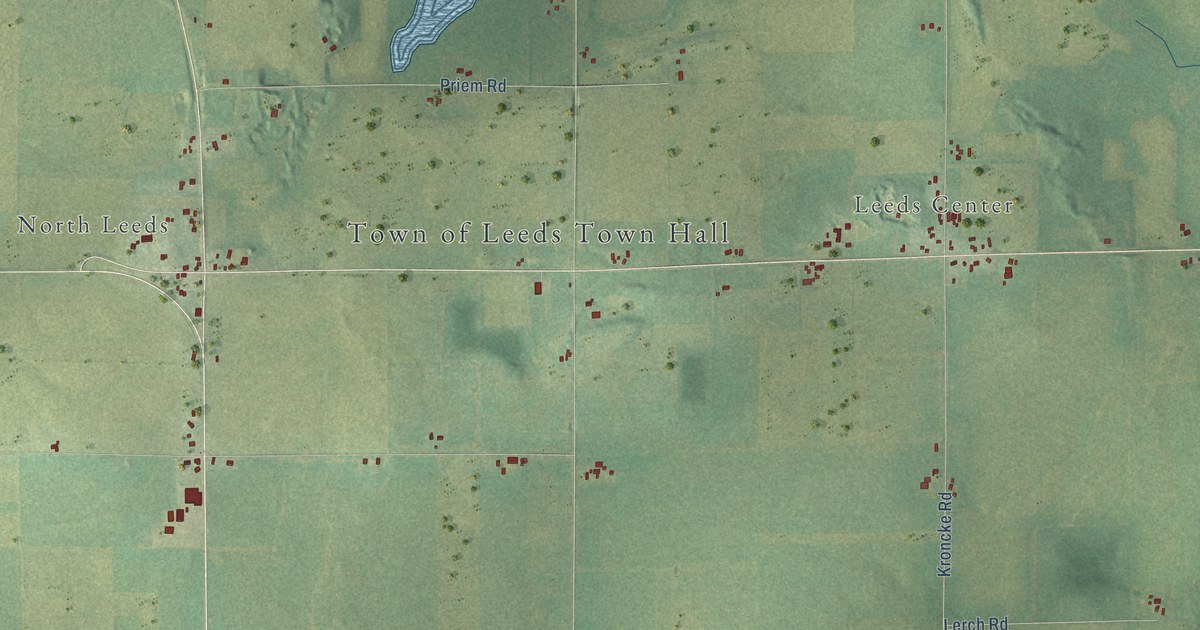 Map of Leeds, Wisconsin in 2026