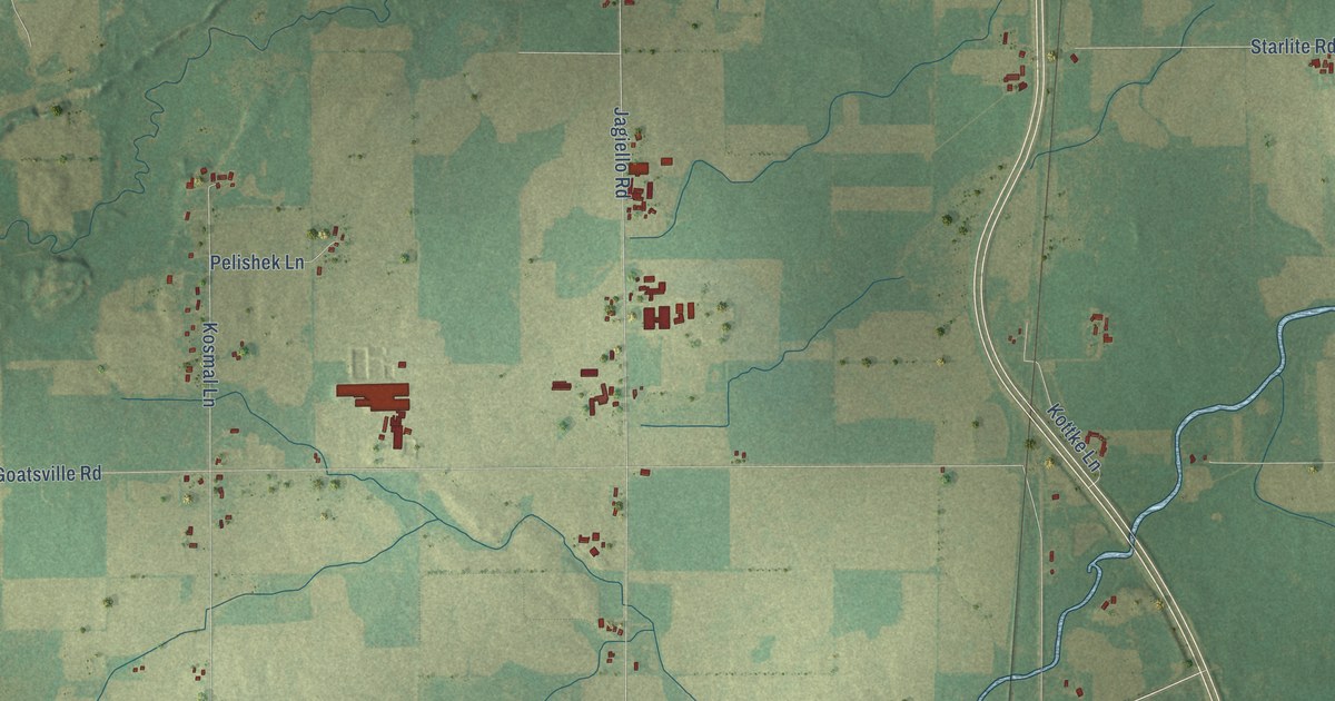 Map of the Town of Lena, Wisconsin in 2026