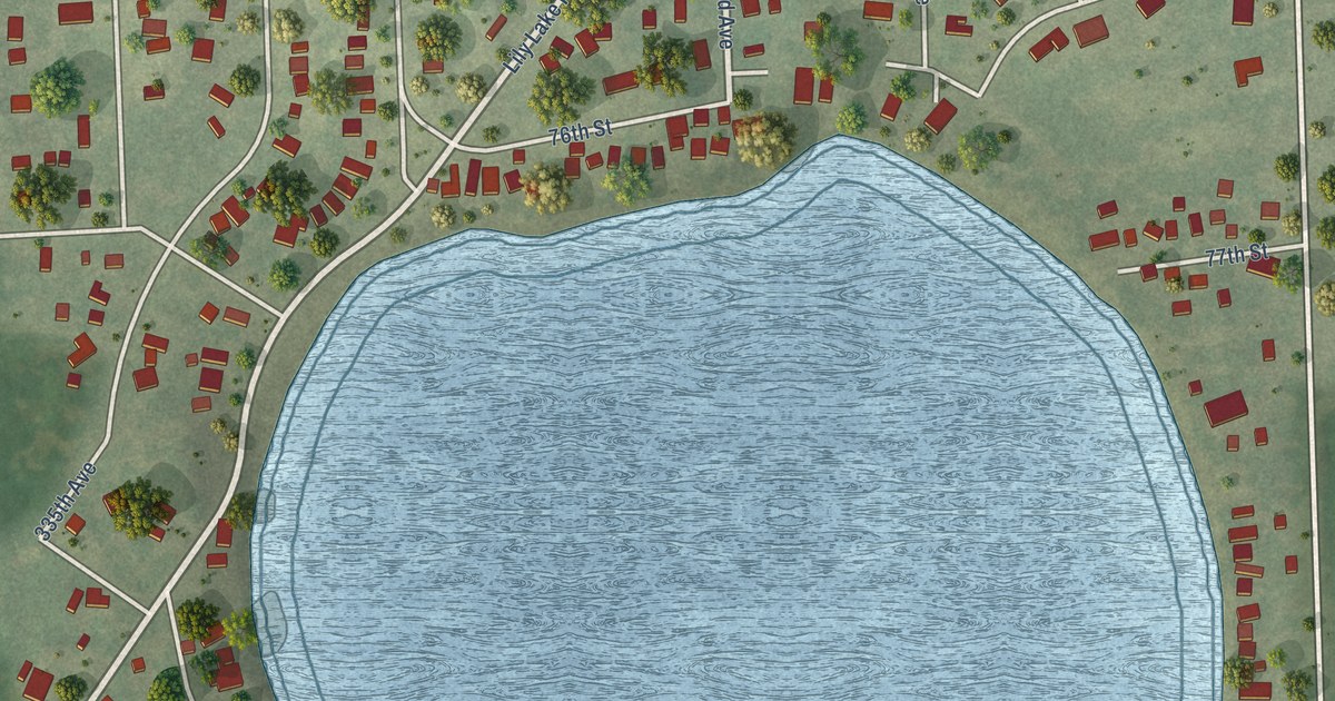 Map of Lily Lake, Wisconsin in 2026