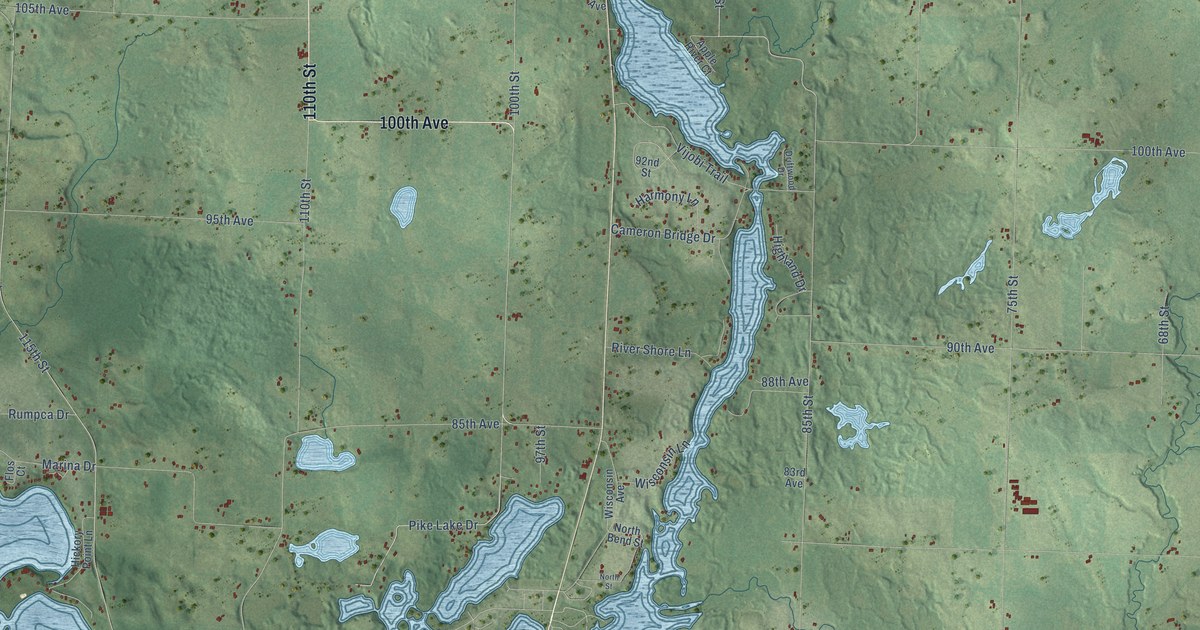 Map of Lincoln, Polk County, Wisconsin in 2026