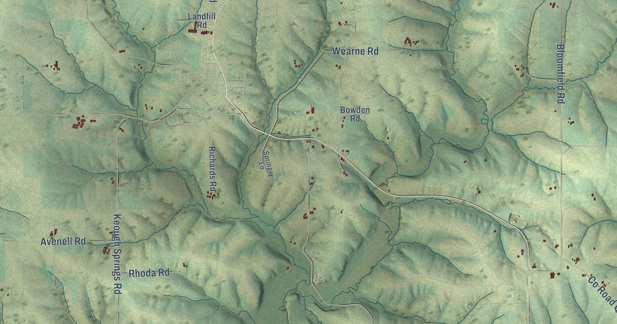 Map of the Town of Linden, Wisconsin in 2026