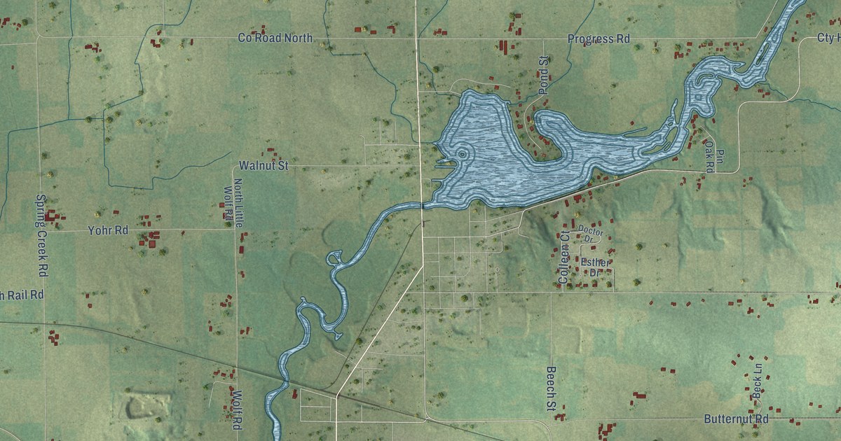 Map of Little Wolf, Wisconsin in 2026