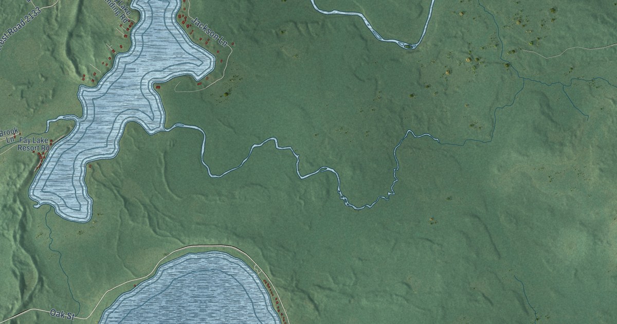 Map of Long Lake, Florence County, Wisconsin in 2026