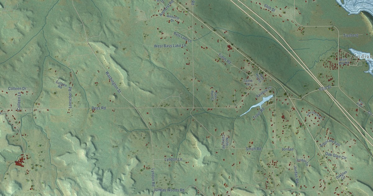 Map of Lyndon, Juneau County, Wisconsin in 2026