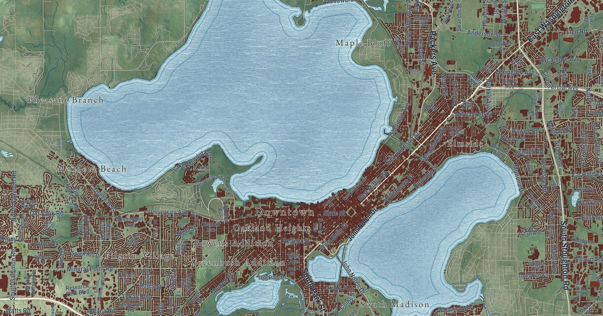 Map of Madison, Wisconsin in 2026