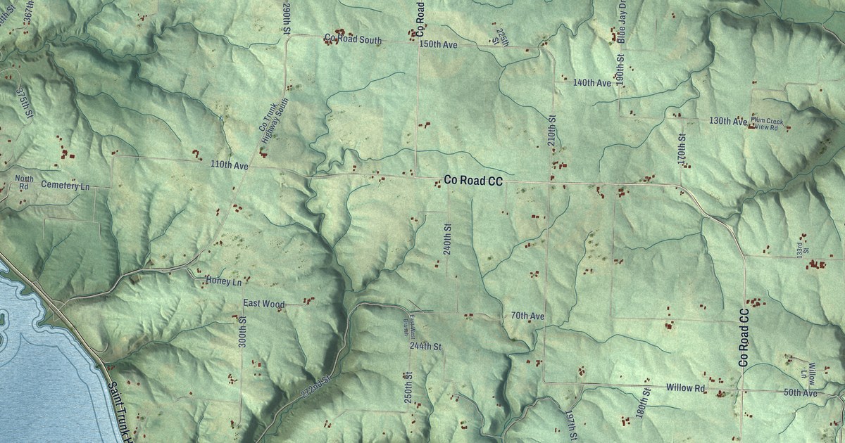 Map of the Town of Maiden Rock, Wisconsin in 2026