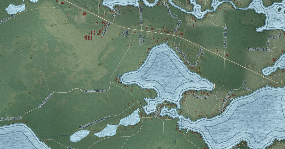 Map of Manitowish Waters, Wisconsin in 2026