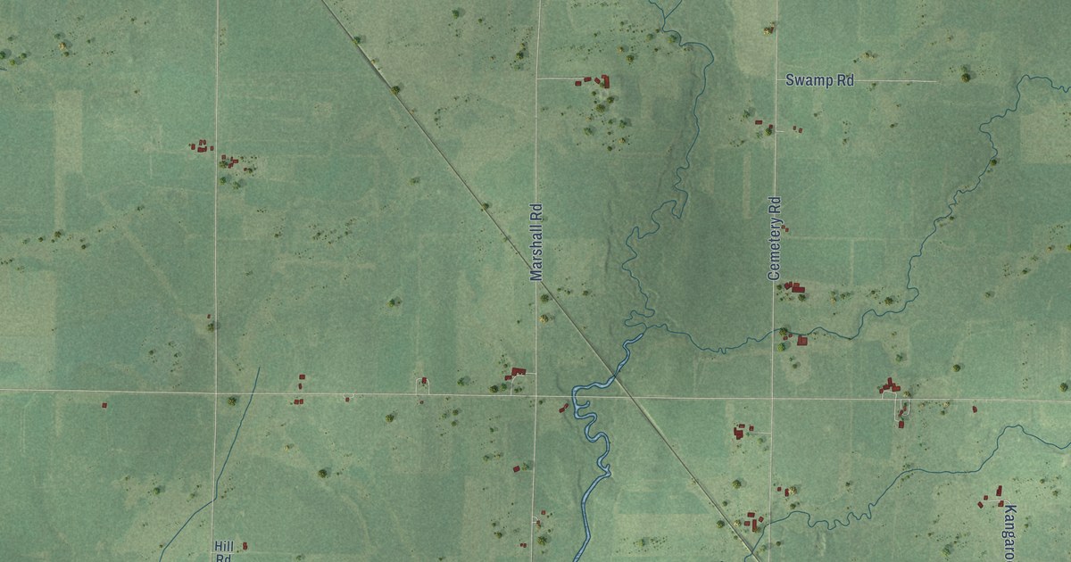 Map of Marshall, Rusk County, Wisconsin in 2026