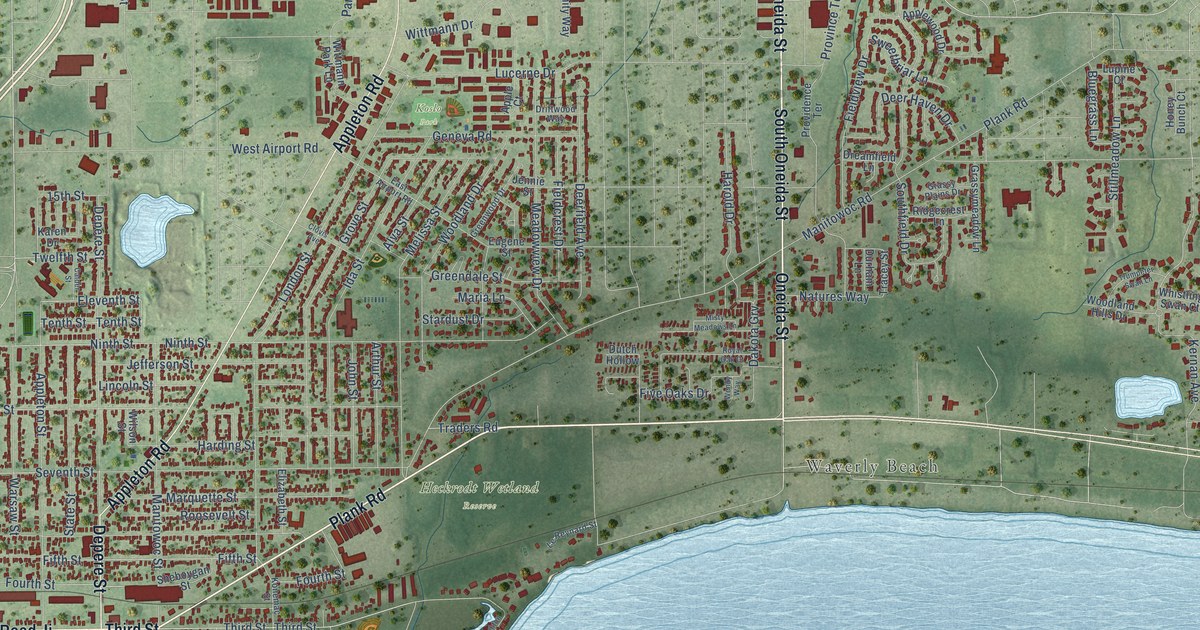 Map of Menasha, Wisconsin in 2026