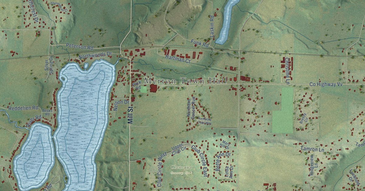 Map of the Town of Merton, Wisconsin in 2026