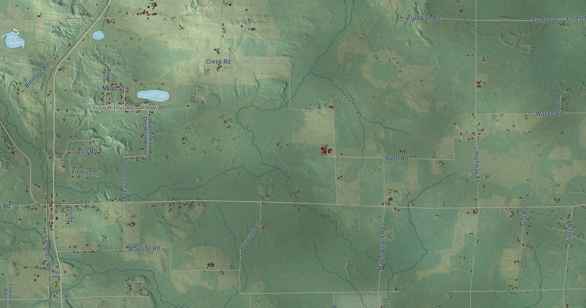 Map of Middle Inlet, Wisconsin in 2026