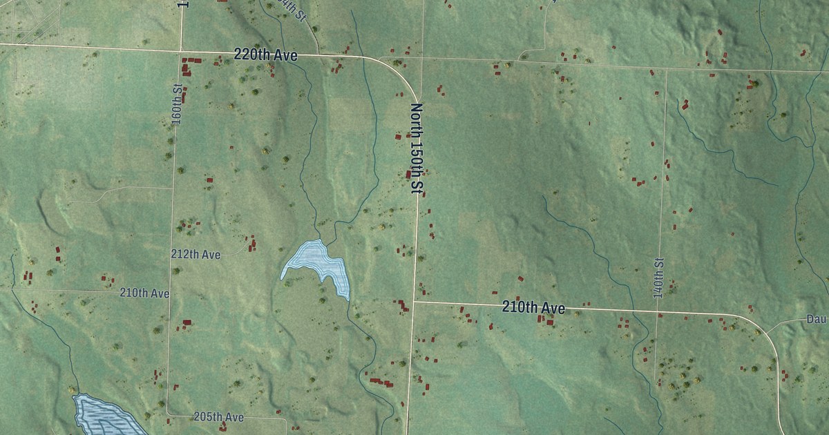 Map of the Town of Milltown, Wisconsin in 2026