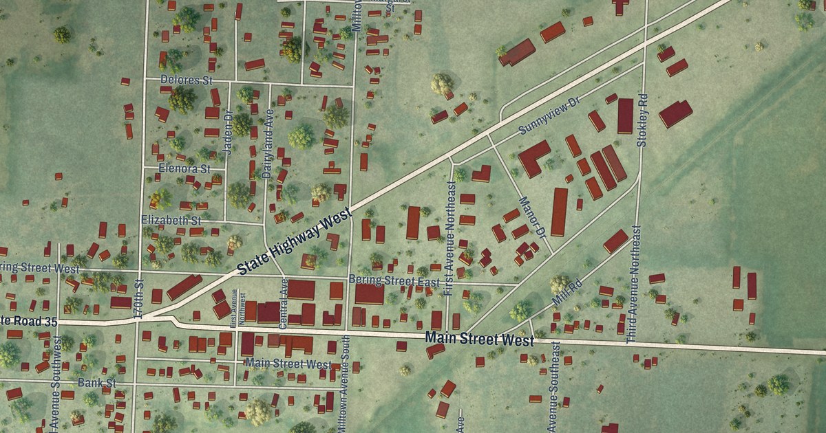 Map of Milltown, Wisconsin in 2026