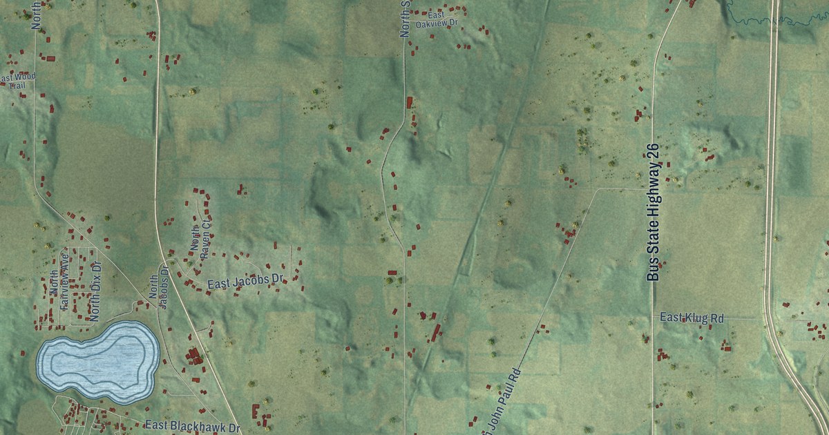 Map of the Town of Milton, Rock County, Wisconsin in 2026