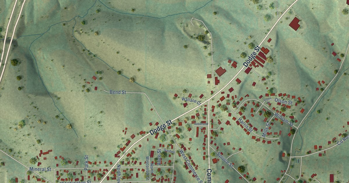 Map of Mineral Point, Wisconsin in 2026