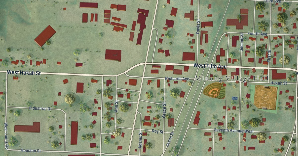 Map of Minong, Wisconsin in 2026