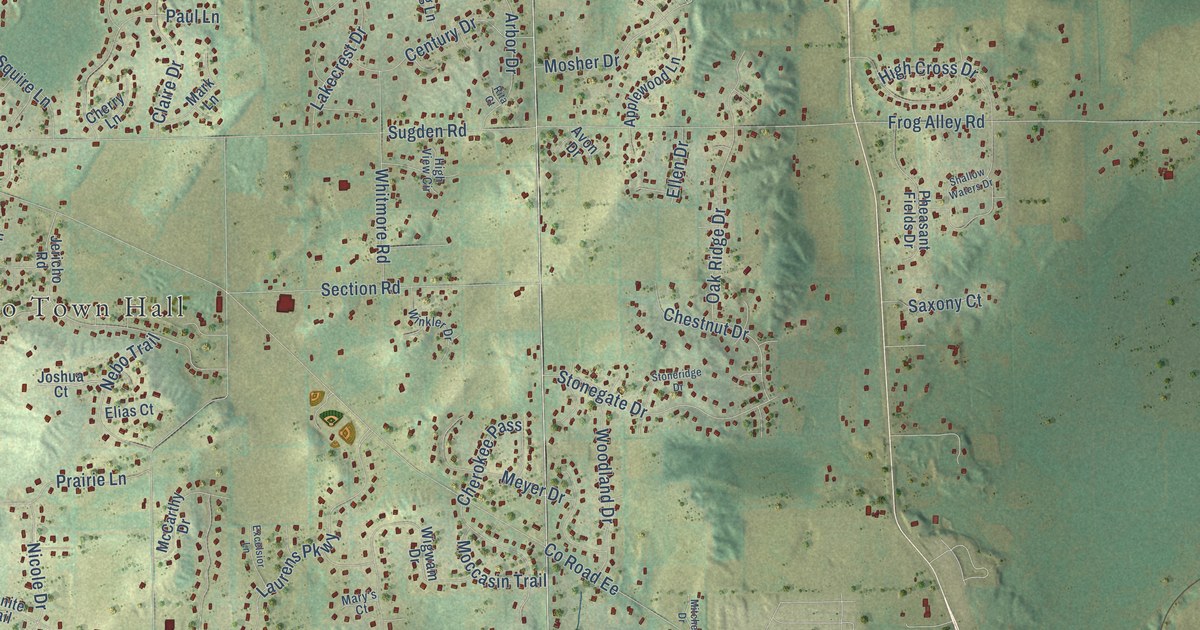 Map of the Town of Mukwonago, Wisconsin in 2026