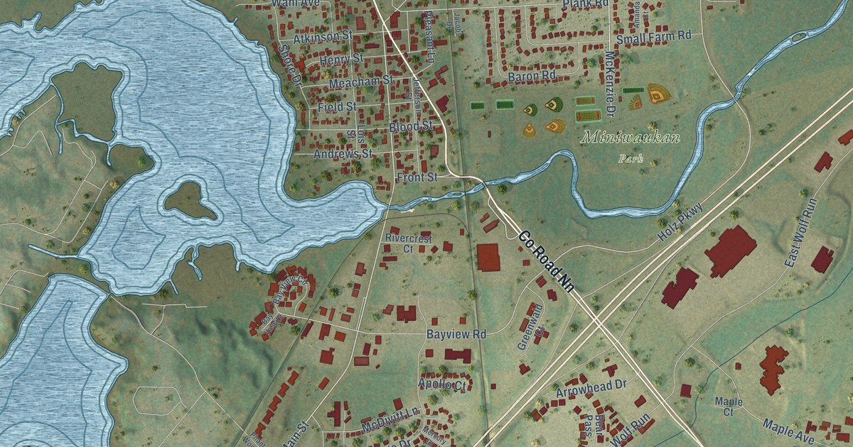 Map of Mukwonago, Wisconsin in 2026
