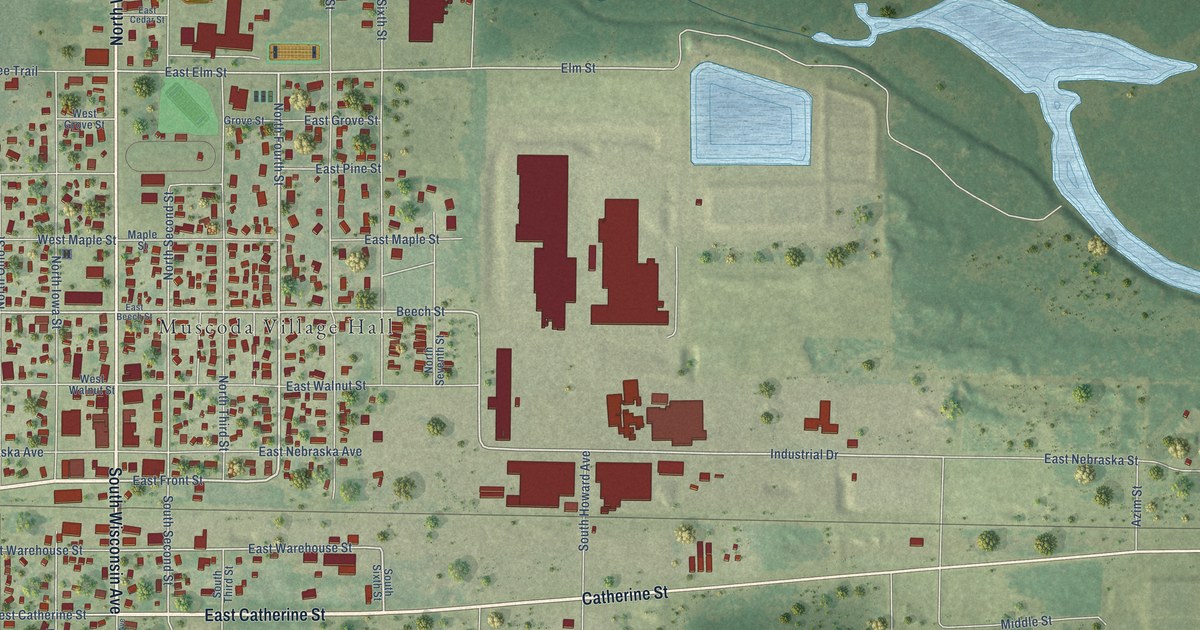 Map of Muscoda, Wisconsin in 2026