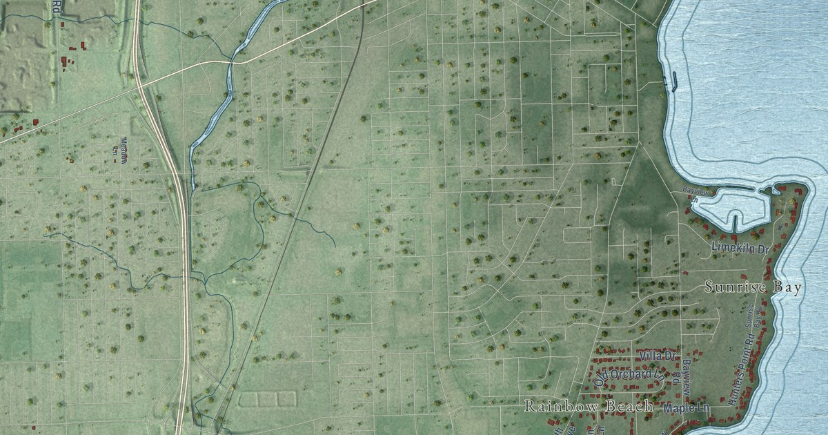 Map of the Town of Neenah, Wisconsin in 2026