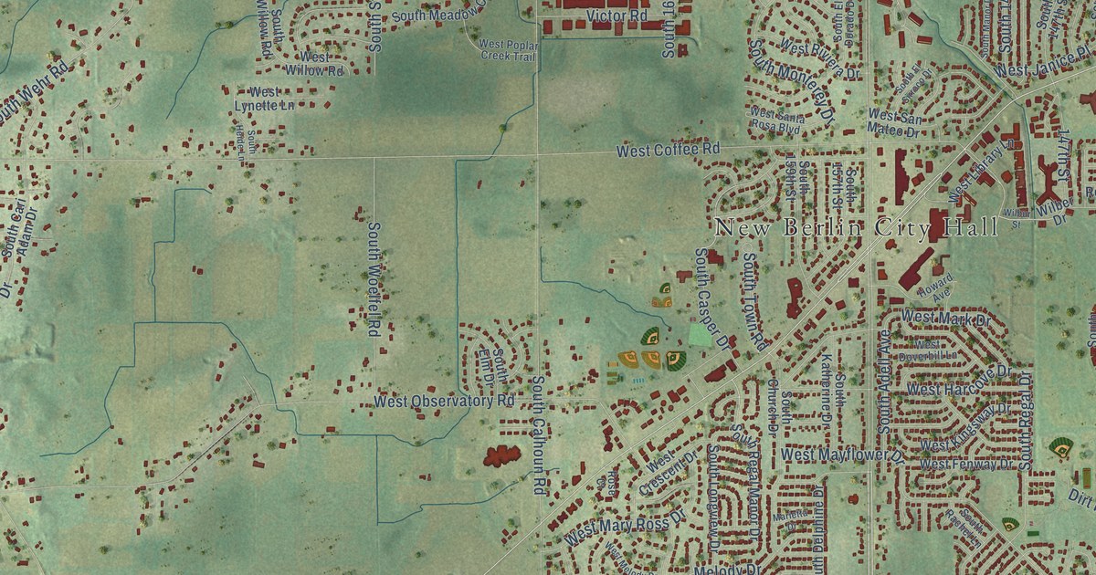 Map of New Berlin, Wisconsin in 2026