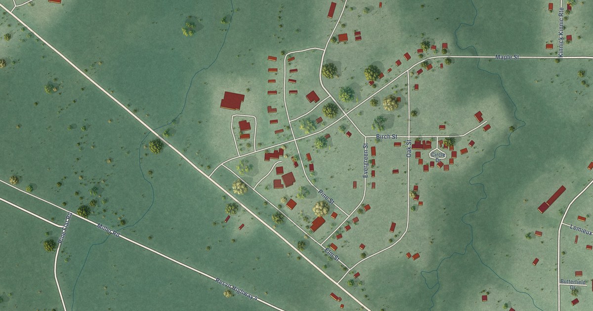 Map of New Odanah, Wisconsin in 2026