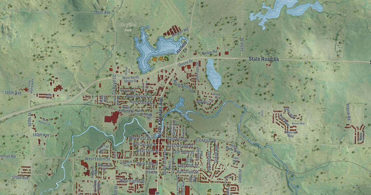 Map of New Richmond, Wisconsin in 2026