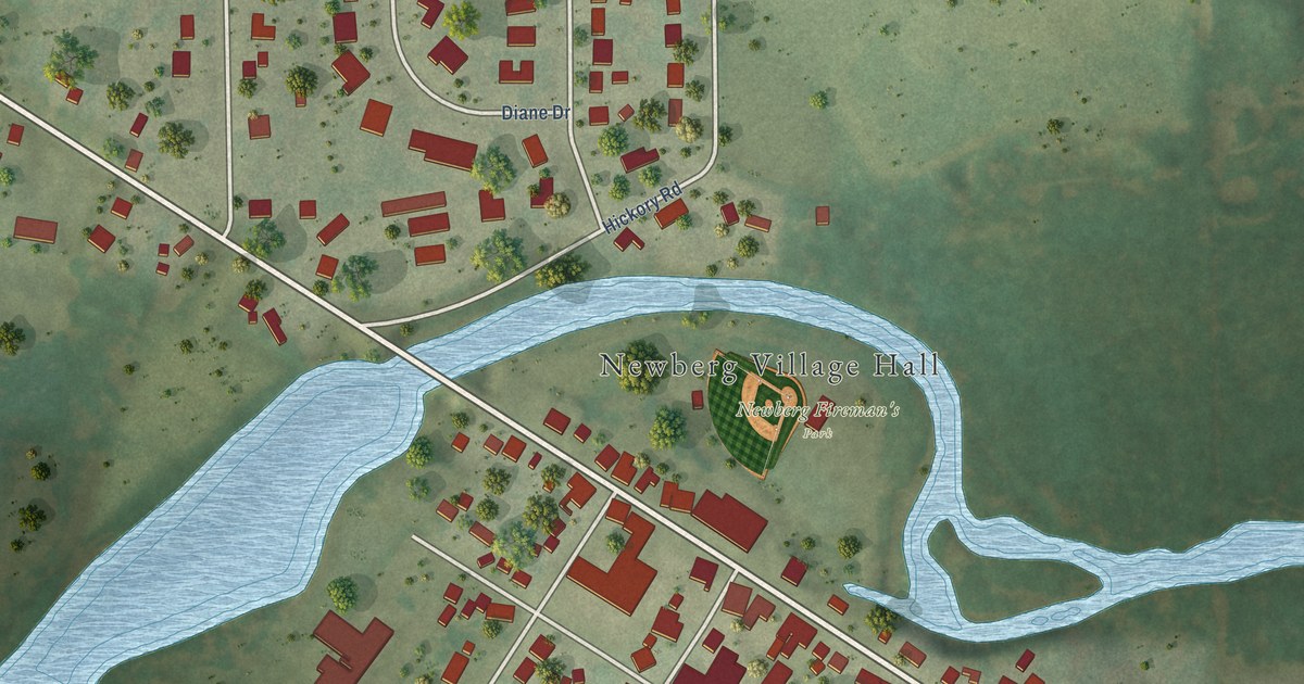 Map of Newburg, Wisconsin in 2026