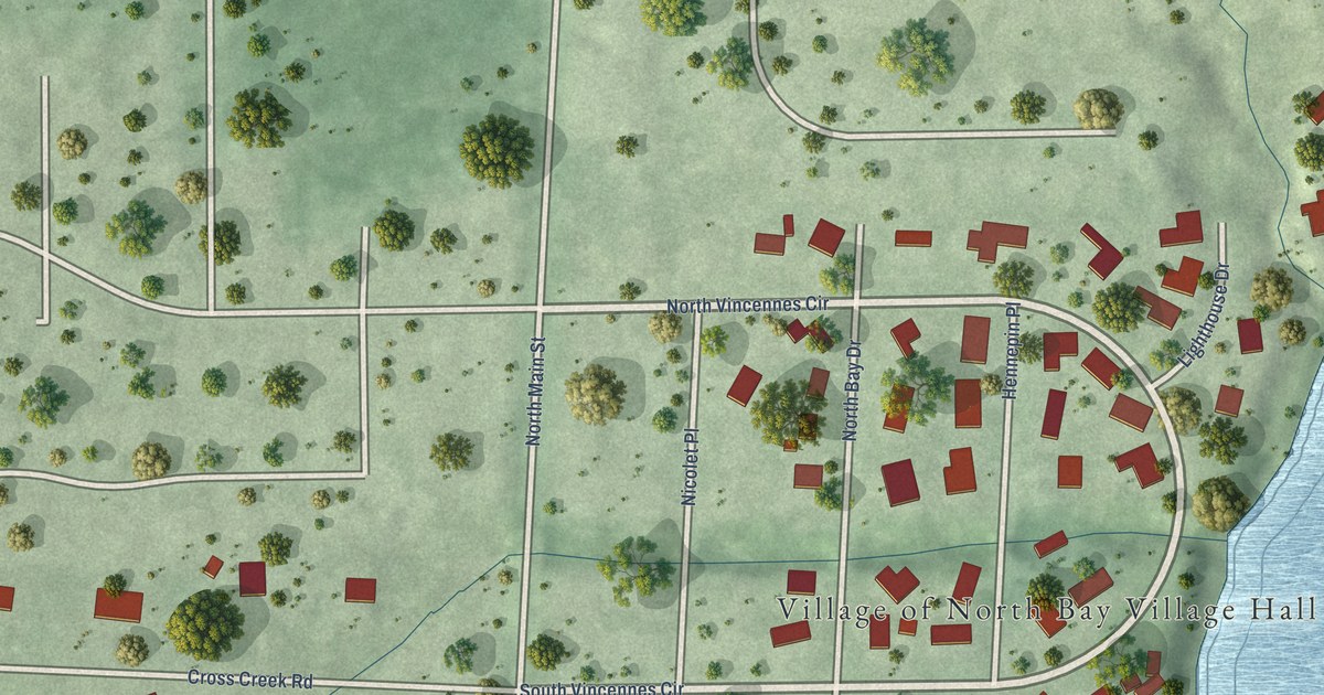 Map of North Bay, Wisconsin in 2026
