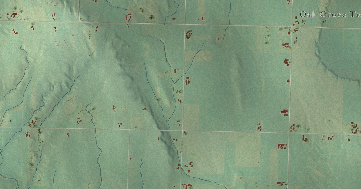 Map of Oak Grove, Barron County, Wisconsin in 2026