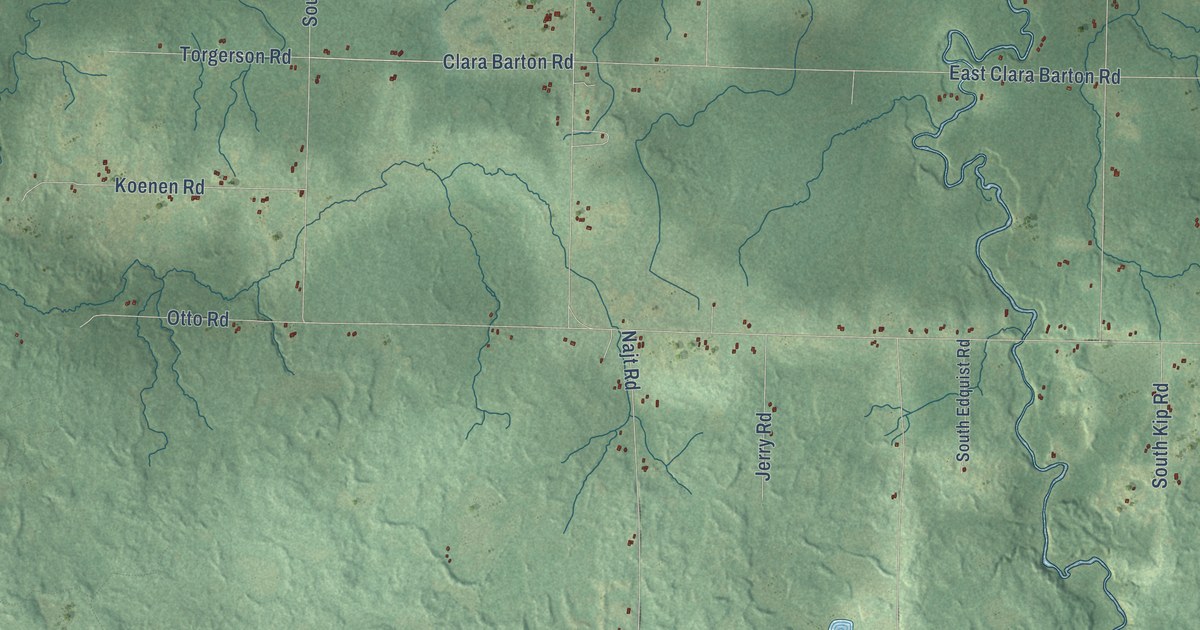 Map of Oakland, Douglas County, Wisconsin in 2026