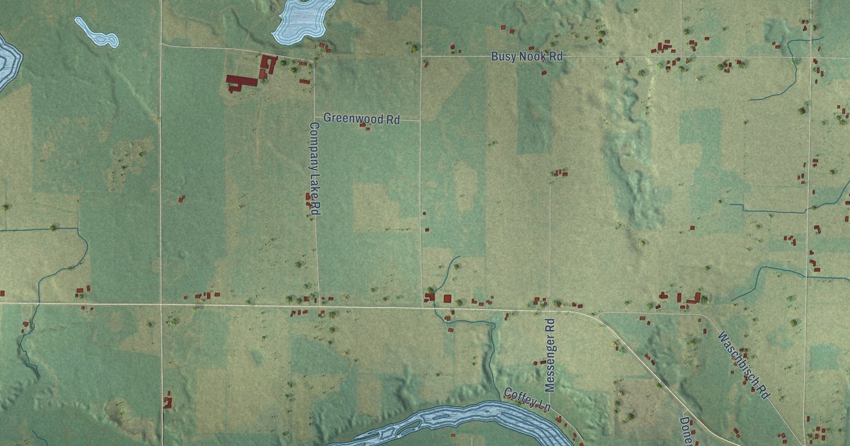 Map of the Town of Oconto Falls, Wisconsin in 2026