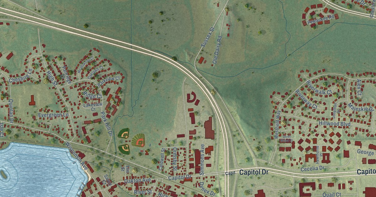 Map of the Village of Pewaukee, Wisconsin in 2026