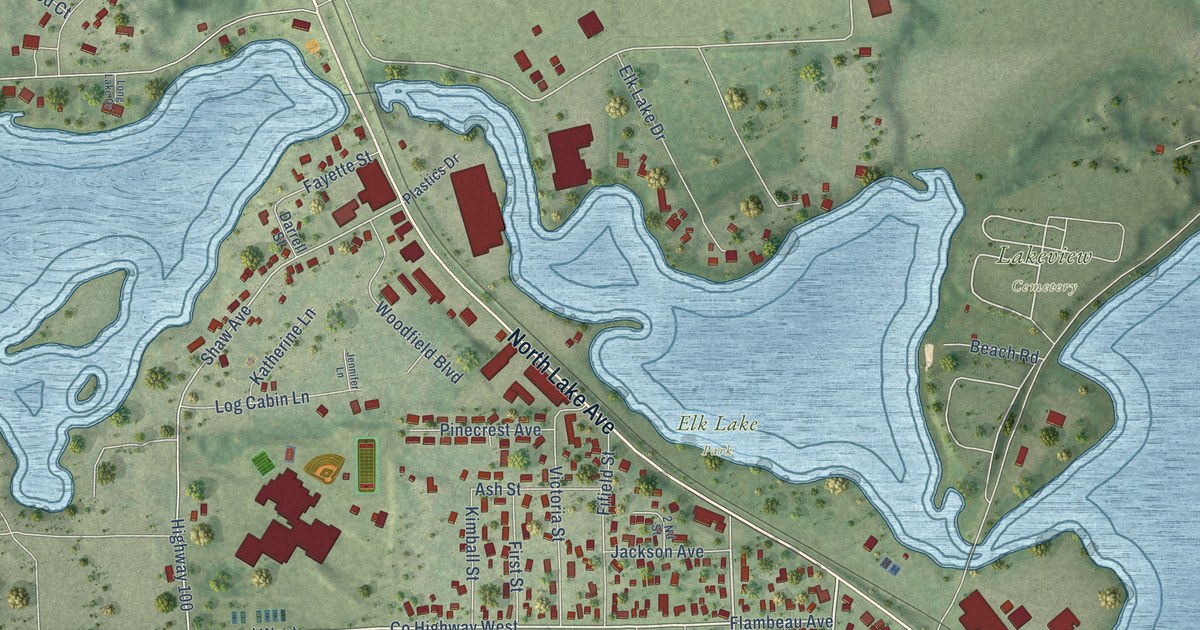 Map of Phillips, Wisconsin in 2026