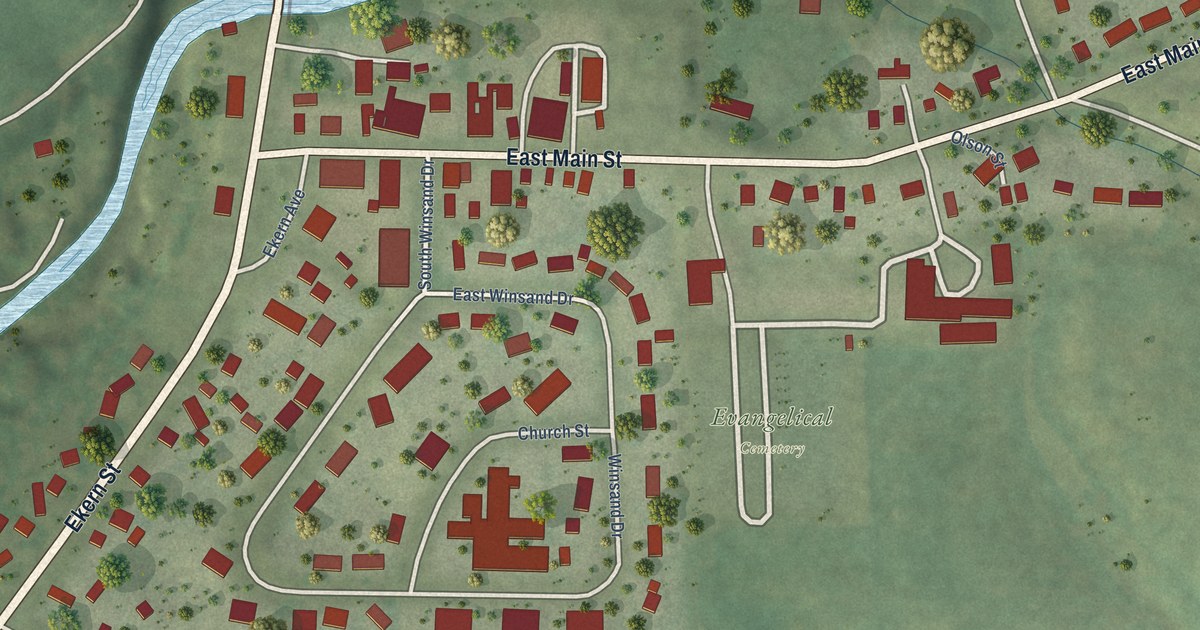 Map of Pigeon Falls, Wisconsin in 2026