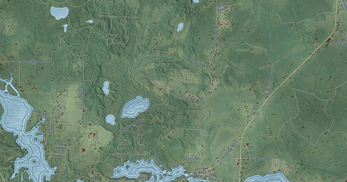 Map of Pine Lake, Wisconsin in 2026