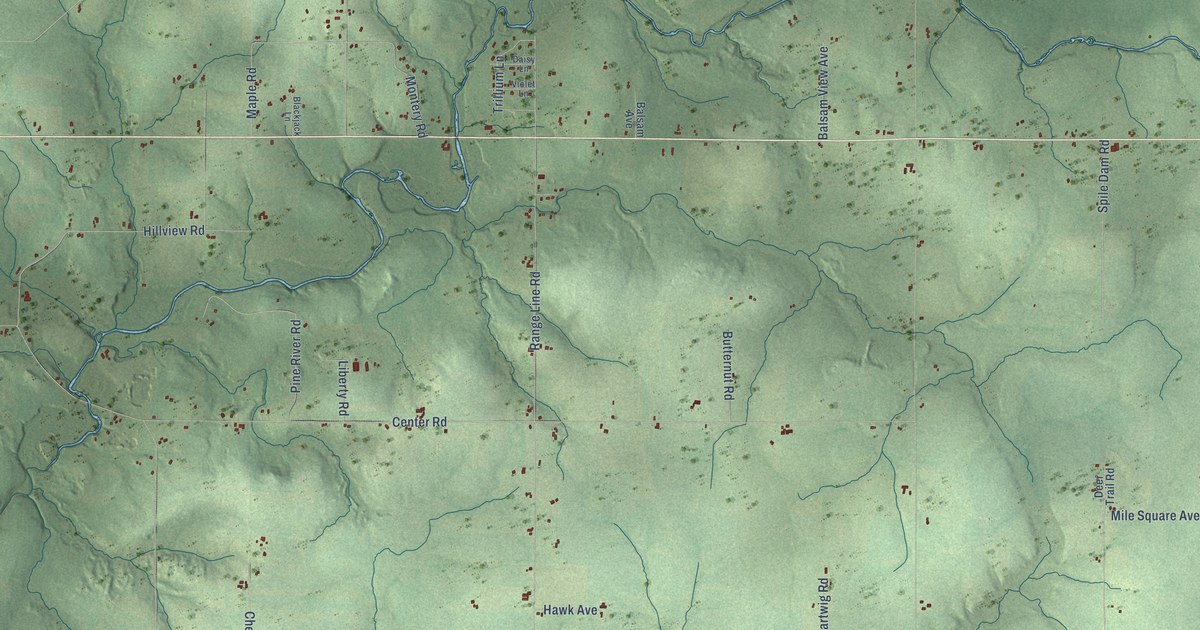 Map of Pine River, Wisconsin in 2026