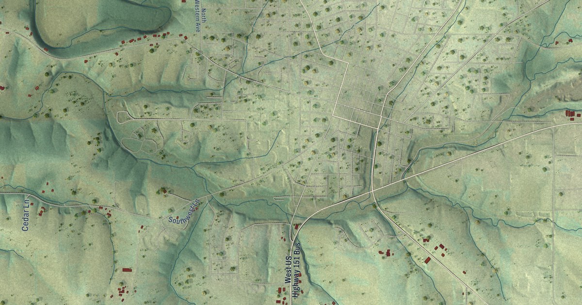 Map of the Town of Platteville, Wisconsin in 2026