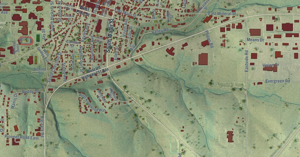 Map of Platteville, Wisconsin in 2026