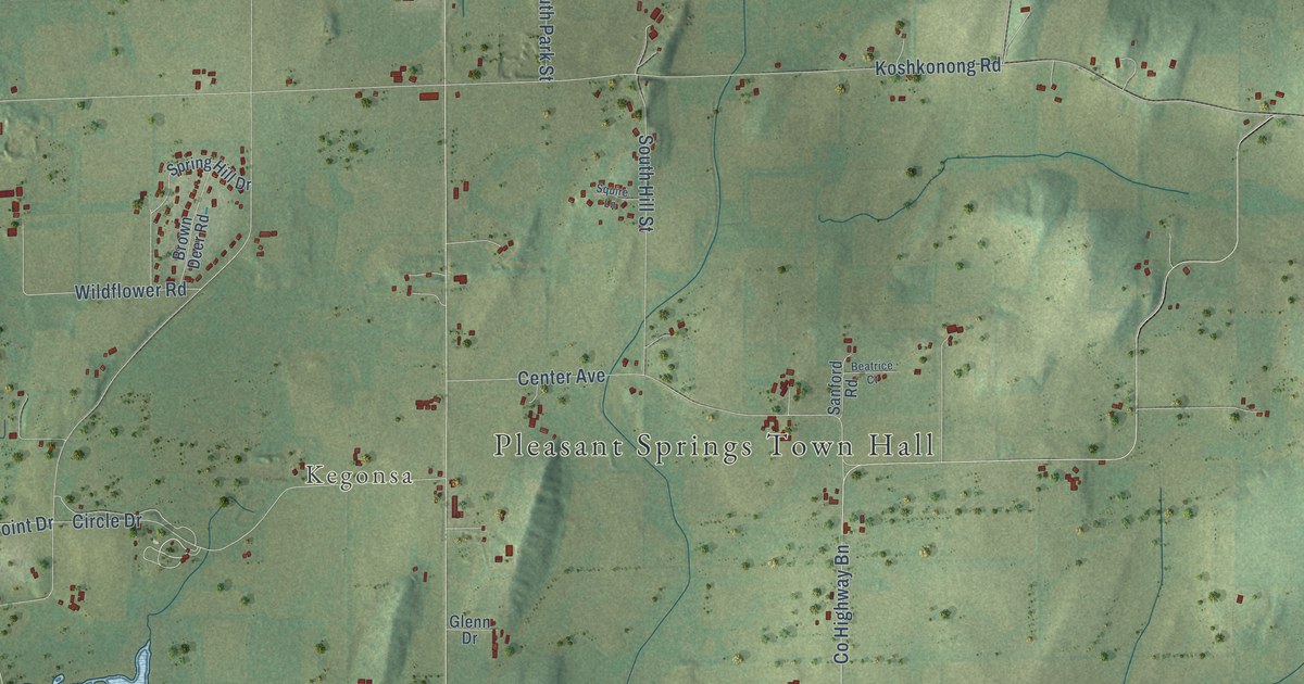 Map of Pleasant Springs, Wisconsin in 2026