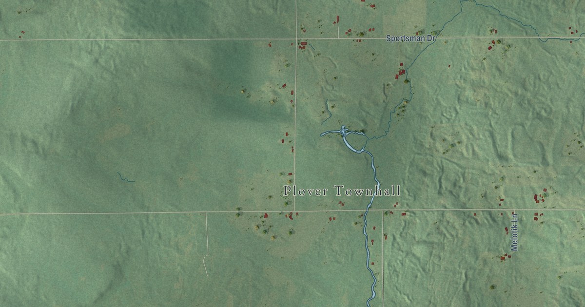 Map of the Town of Plover, Marathon County, Wisconsin in 2026