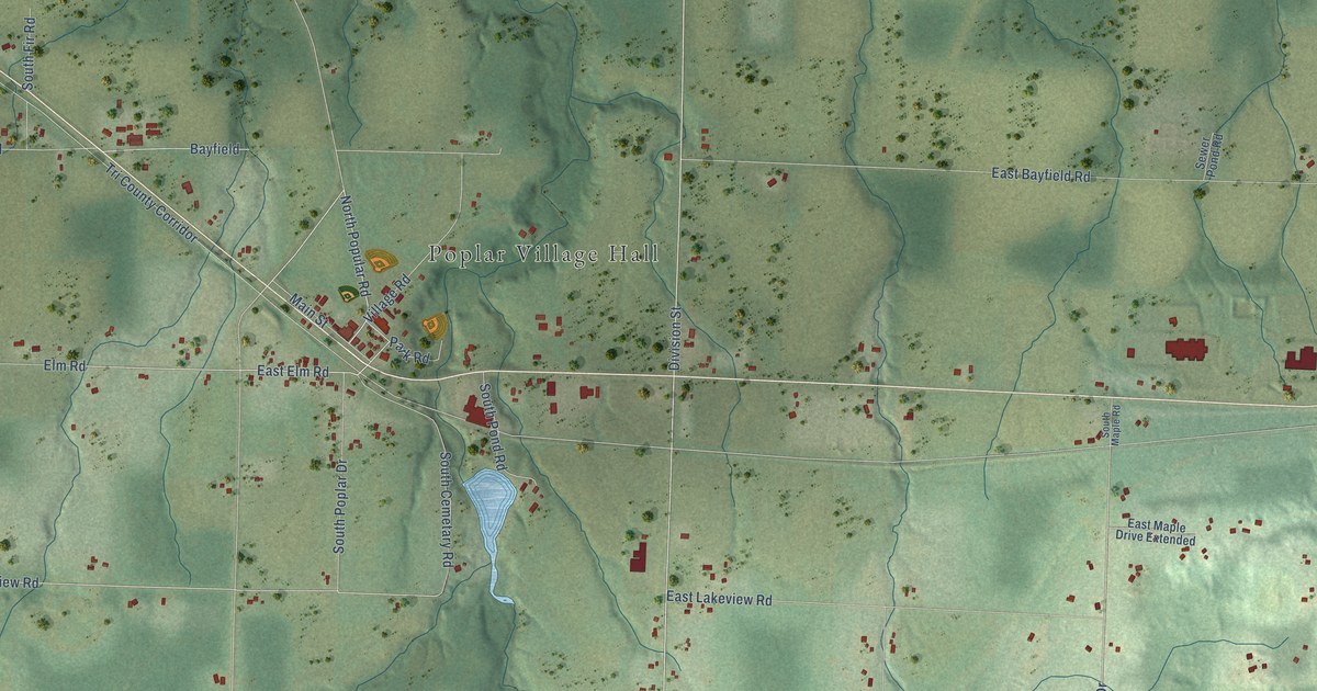 Map of Poplar, Wisconsin in 2026