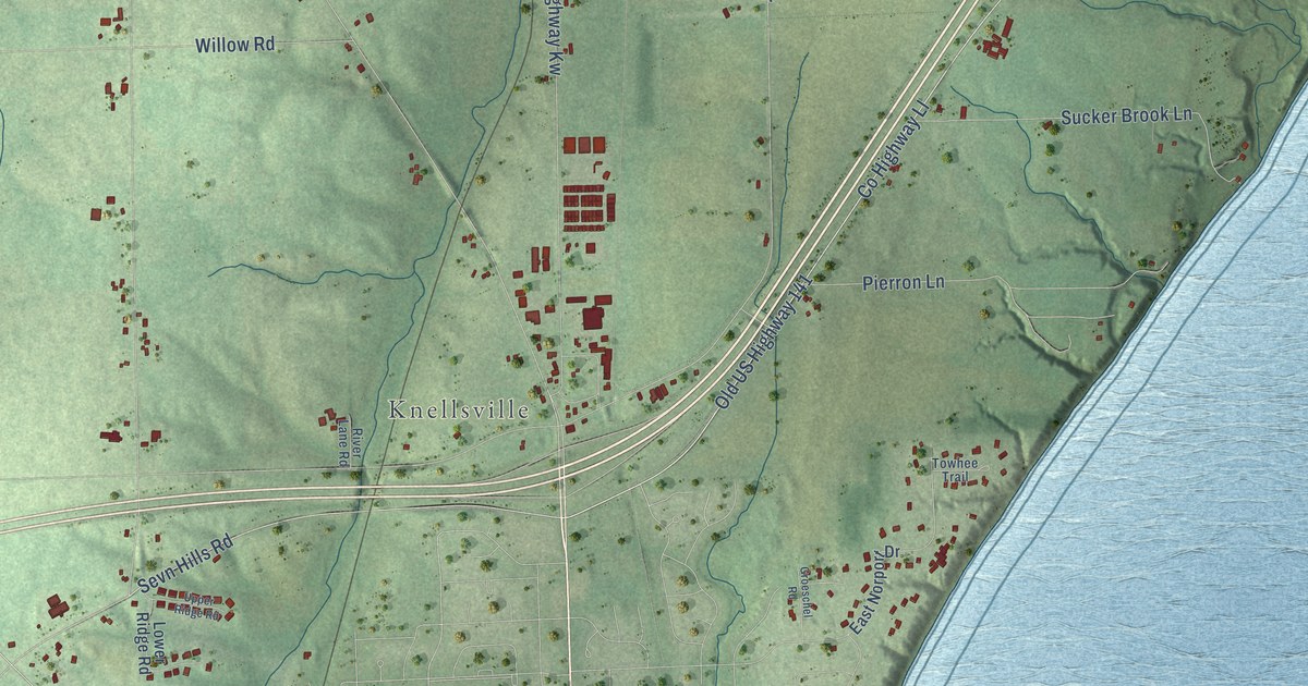 Map of the Town of Port Washington, Wisconsin in 2026