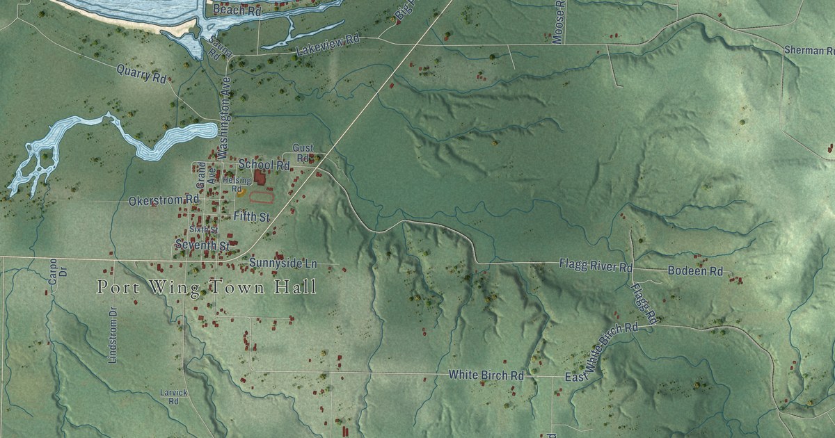 Map of Port Wing, Wisconsin in 2026
